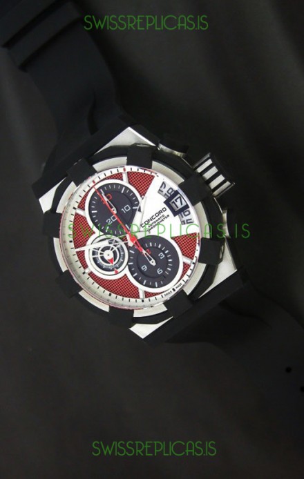 Concord C1 in Red & White Carbon Fibre Swiss Watch