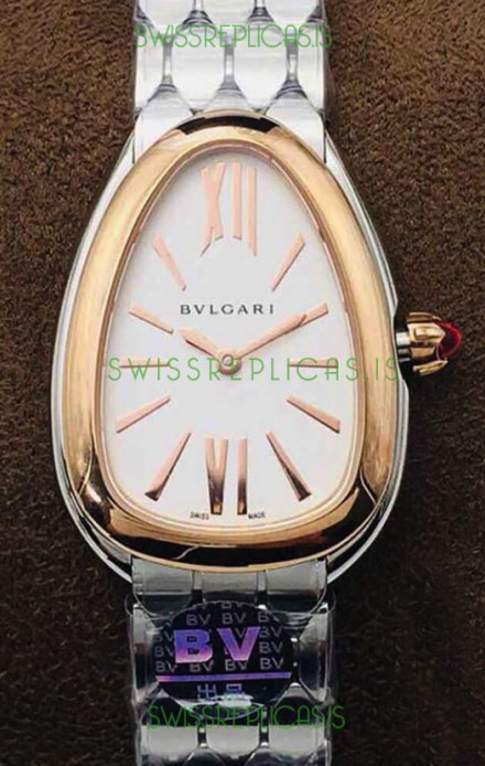 Bvlgari Serpenti Seduttori Edition Watch in Stainless Steel - Rose Gold Bezel 1:1 Mirror Replica