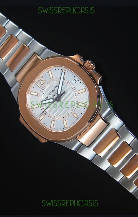 Patek Philippe Ladies Nautilus Two Tone Rose Gold Watch 36MM 