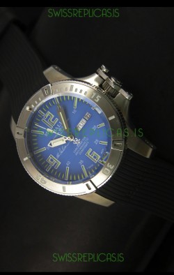 Ball Hydrocarbon Spacemaster Automatic Day Date Rubber Strap in Blue Dial - Original Citizen Movement 