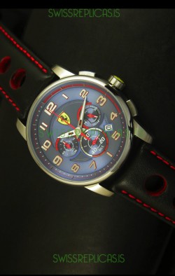 Scuderia Ferrari Heritage Chronograph Watch in Blue Dial 