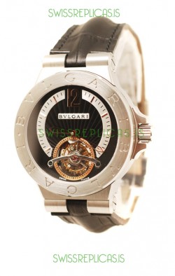 Bvlgari Grandes Diagono Complication Swiss Tourbillon Steel Watch