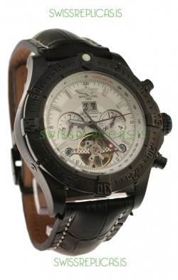 Breitling Chronometre Tourbillon Japanese Replica Watch in White Dial