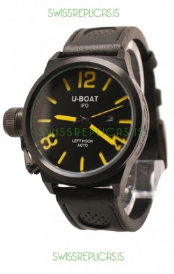 U-Boat Classico Japanese Replica PVD Watch in Yellow Markers