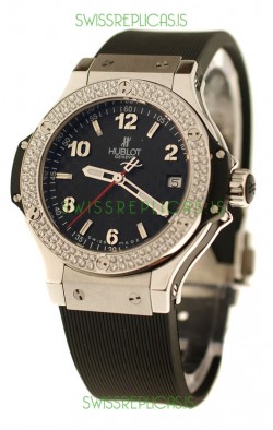 Hublot Big Bang Steel Collection Diamond Swiss Quartz Watch