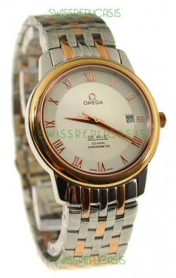 Omega Co-Axial Deville Japanese Rose Gold Watch in Roman Markers