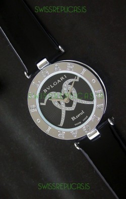 Bvlgari B.zerol Japanese Replica Quartz Watch in Black Dial