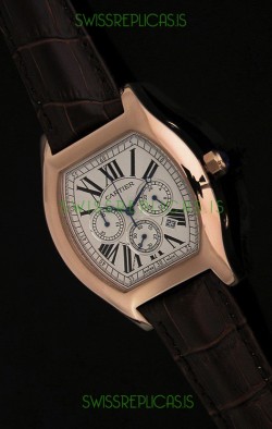 Cartier Tortue Japanese Replica Watch in White Dial
