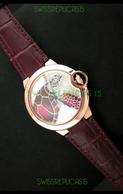Ballon De Cartier Watch in Turtle Lacquered Dial