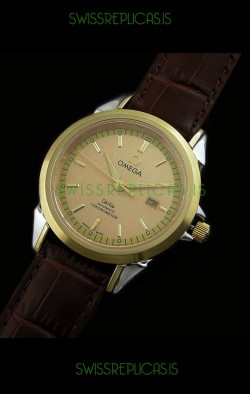Omega Co-Axial Escapement Mechanical Golden Watch