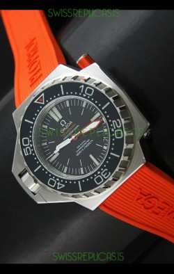 Omega Seamaster Ploprof Swiss Watch in Orange Strap