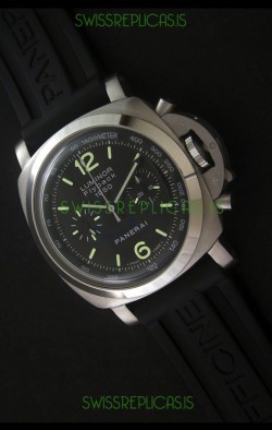Panerai Luminor Flyback 1950 Swiss Watch in Black Dial