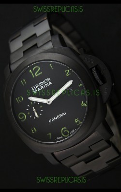 Panerai Luminor Marina Japanese Replica Watch in Green Markers