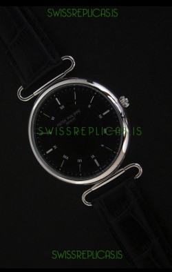 Patek Philippe Calatrava Japanese Quaartz Watch in Black