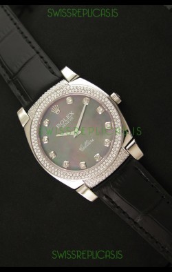 Rolex Cellini Japanese Replica Watch in Mother of Pearl Green Dial