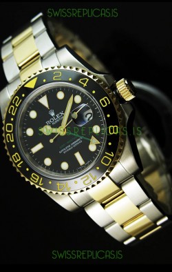 Rolex GMT Masters II Two Tone Swiss Replica Watch - SuperLuminous Hour Markers
