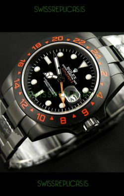 Rolex Explorer II Japanese Replica Automatic Black PVD Watch 