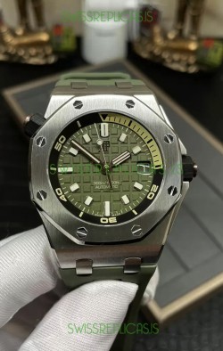 Audemars Piguet Royal Oak 1:1 Ultimate Swiss Replica Watch Green Dial Cal.4308 Movement