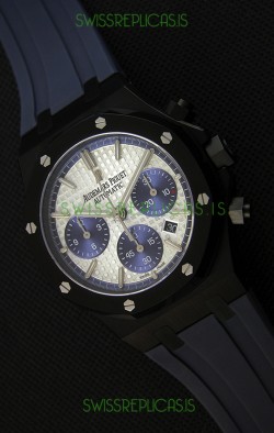Audemars Piguet Royal Oak Chronograph Silver Toned Dial Blue Subdials Swiss Replica Watch