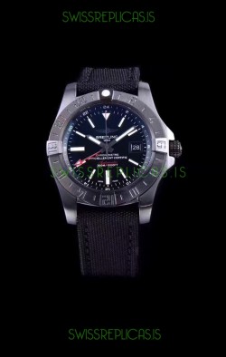 Breitling Avenger II BlackSteel GMT Swiss Replica Watch 1:1 Ultimate Swiss Replica Watch