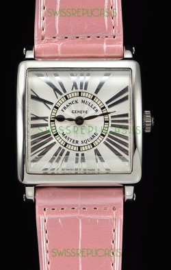 Franck Muller Master Square Ladies Pink Strap 1:1 Mirror Replica Watch