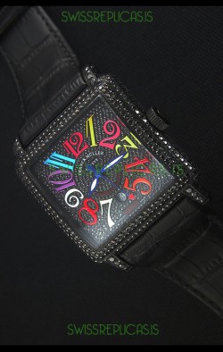 Franck Muller Conquistador King Automatic Crazy Colors Swiss Replica Watch PVD Case
