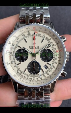 Breitling Navitimer 1 B01 Chronograph Edition 43MM - White Dial 904L 1:1 Mirror Replica Watch