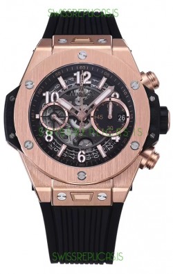 Hublot Big Bang Unico Rose Gold Casing 1:1 Mirror Edition Swiss Replica Watch