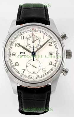 IWC Portugieser Chronograph Classic IW390403 White Dial Swiss Replica Watch