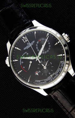 Jaeger LeCoultre Master Geographic Power Reserve Steel Case Swiss Replica Watch 