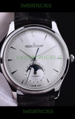 Jaeger LeCoultre Master Ultra Thin Moon Stainless Steel 1:1 Mirror Replica Watch 