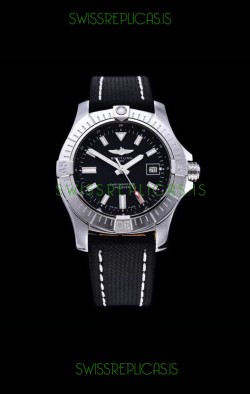 Breitling Avenger 43 Automatic Black Dial Leather 1:1 Mirror Swiss Replica Watch 