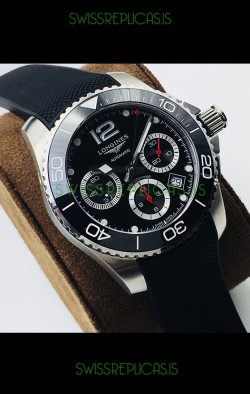 Longines HydroConquest Automatic Chronograph 1:1 Swiss Replica Black Dial Watch 