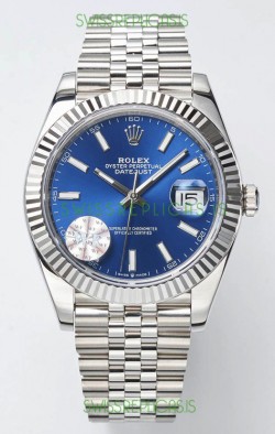 Rolex Datejust Cal.3235 Movement Swiss Watch 1:1 Mirror Replica 904L Steel 41MM - Blue Dial 