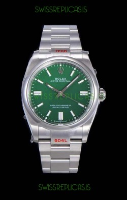 Rolex Oyster Perpetual REF#124300 41MM Cal.3230 Movement Swiss Replica Green Dial 904L Steel 1:1 Mirror Replica Watch