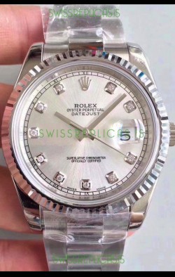 Rolex Datejust 41MM Cal.3135 Movement Swiss Replica Watch in 904L Steel / Steel Dial