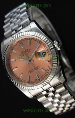Rolex Datejust 36MM Cal.3135 Movement Swiss Replica Champange Dial Jubilee Strap - Ultimate 904L Steel Watch 