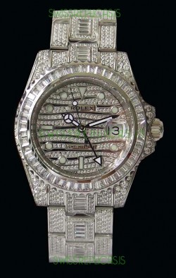 Rolex GMT Masters II Iced out Swiss Replica Watch 