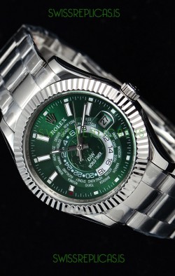 Rolex SkyDweller Swiss Watch in Steel Case - DIW Edition Green Dial 