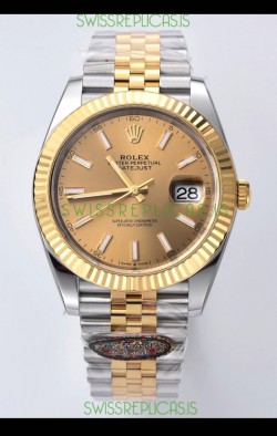 Rolex Datejust 126333 41MM Cal.3235 Swiss 1:1 Mirror Replica Watch in 904L Pale Gold Dial