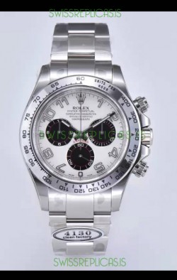 Rolex Cosmograph Daytona Panda M116519 Original Cal.4130 Movement - 904L Steel Watch White Dial