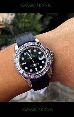 Rolex Yachtmaster 126679 White Gold Diamonds Cal.3235 Swiss 1:1 Ultimate 904L Steel Watch