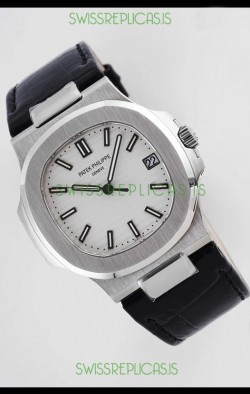 Patek Philippe Nautilus 5711/1A-011 1:1 Mirror Swiss Replica Watch in White Dial 904L Steel 