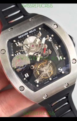 Richard Mille RM001 Genuine Tourbillon Swiss Replica Watch in Titanium Casing