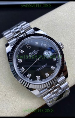 Rolex Datejust 126334 41MM ETA 3235 Swiss 1:1 Mirror Replica Watch in 904L Steel - Black Dial 