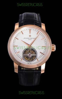 Vacheron Constantin Minute Repeater Tourbillon Swiss Replica Watch in Steel Casing 44MM Rose Gold Casing
