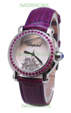 Chopard Happy Sport Star Shaped Diamonds Swiss Watch