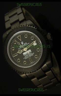 Rolex Submariner STEALTH MK IV Edition Swiss Replica Watch in PVD Strap