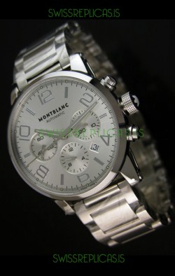 Mont Blanc Timewalker Ceramic Strap Inlays Watch in White - 1:1 Mirror Replica