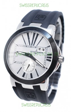 Ulysse Nardin Executive Dual Time Japanese Replica Watch in White Dial